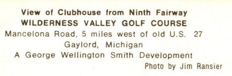 Black Forest At Wilderness Valley (Wilderness Valley Golf Course) - Vintage Postcard